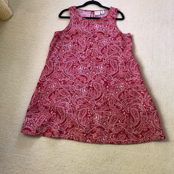 Rachel Zoe Dresses & Skirts - Red paisley simple linen A-line dress.